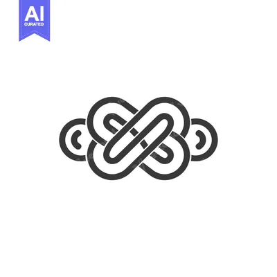 Aset desain premium: Intertwined Curved Lines Forming a Figure Eight