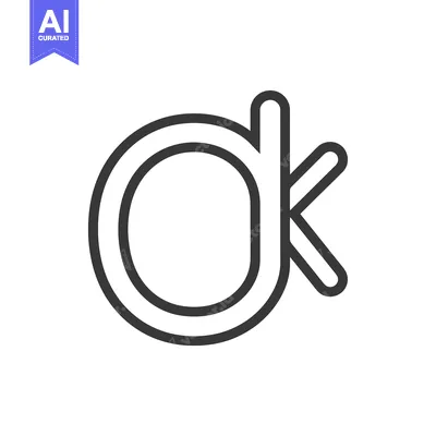 Premium design asset: Intertwined Letters Forming "dk" Logo