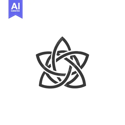 Aset desain premium: Intertwined Lines Forming a Star Shape