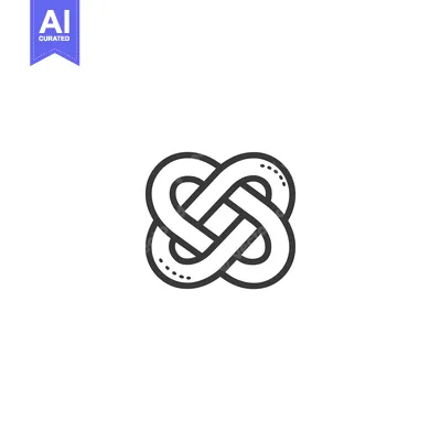 Premium design asset: Intertwined Loops Forming a Knot Design
