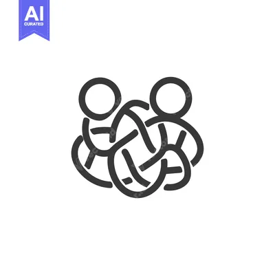 Popular premium asset: Intertwined stick figures representing unity and collaboration