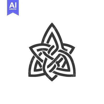 Intertwined Triangular Star-Shaped Abstract Design