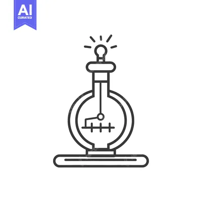 Download An Illustration of a Light Bulb Inside a Glass Instrument Vector Graphic