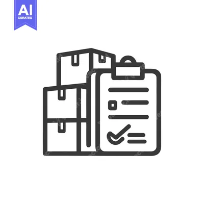 Premium design asset: Delivery Checklist Icon: Boxes and Clipboard with Checkmark Symbol