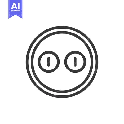 Aset desain premium: Minimalist Robot Face Icon: Simple, Bold Line Art Design