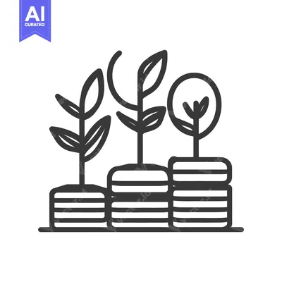 Popular premium asset: Plants Growing on Stacks of Coins Symbolizing Financial Growth