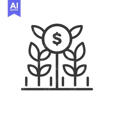 Premium design asset: A graphic illustrating the growth of money in agriculture fields