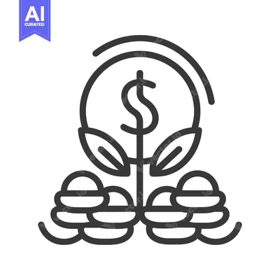 Aset premium populer: Illustration of a plant growing money and coins together
