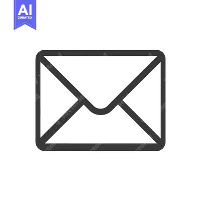 Aset premium populer: A Simple Depiction of a Gray Envelope on a White Background