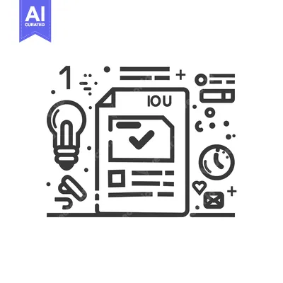 Aset premium populer: IOU Document with a Checkmark, Lightbulb, and Other Design Elements