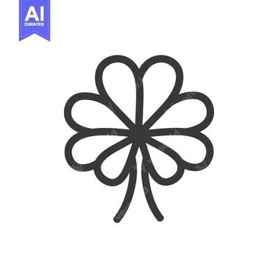 Popular premium asset: An outlined image of a clover or a similar floral form