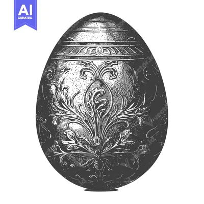Aset premium populer: Ornate Easter Egg With Intricate Floral Design