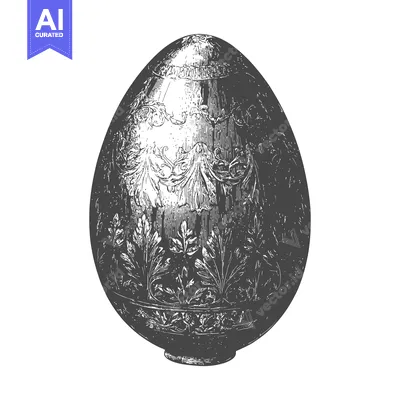 Aset premium populer: Ornate Egg Design Easter Decorative Art Illustration