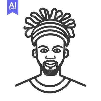 Popular premium asset: Black man wearing a decorative headpiece is facing forward