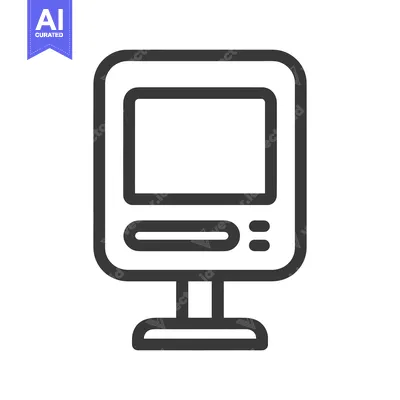 Popular premium asset: Retro Computer Icon: Simple Line Art of Vintage Technology
