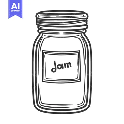 Popular premium asset: An illustration depicting a glass jar containing delicious fruit jam