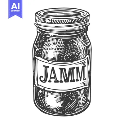 Aset premium populer: A Glass Jar of Homemade Strawberry Jam