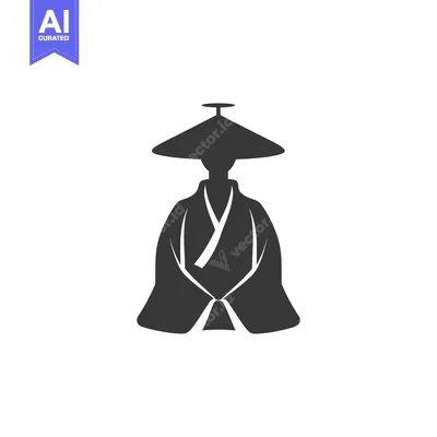 Popular premium asset: A silhouette depicts an individual wearing a traditional straw hat
