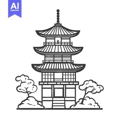 Popular premium asset: An illustrative black and white image of a traditional tower structure