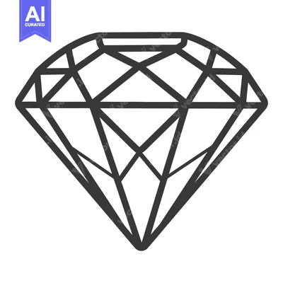 A geometric illustration of a cut gemstone is presented here