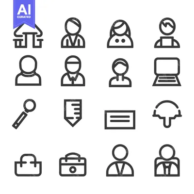 Premium design asset: Vector illustrations depicting various human figures and work related