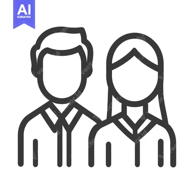 Aset premium populer: A graphic image portraying a couples upper body silhouettes
