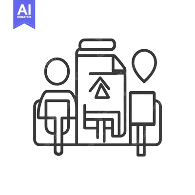 Aset desain premium: Two figures sit beside a building with an upward arrow