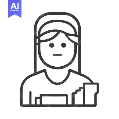 Premium design asset: A stylized illustration depicting a woman holding a snack item