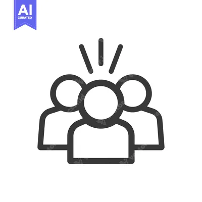 Premium design asset: Teamwork Icon: Group of People with Idea Symbol Above
