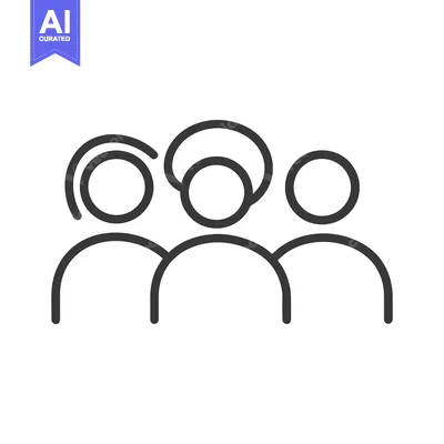 Aset premium populer: Three Simple Icon People Representing Unity And Community