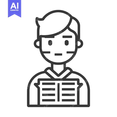 Aset desain premium: A simple line drawing of a person with an x ray