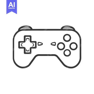 Premium design asset: A simplified graphic illustration of a video game controller