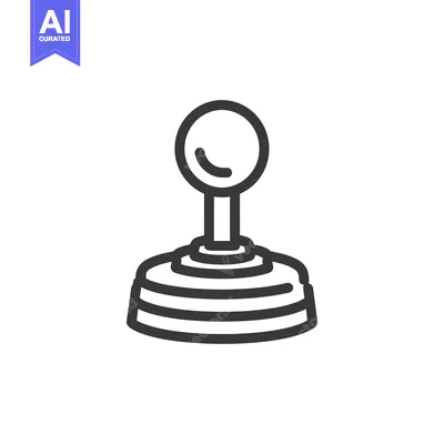 Premium design asset: Retro Joystick Icon: Simple Line Art for Gaming Nostalgia and Design E