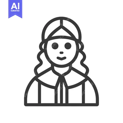 Premium design asset: The illustrated portrait depicts a person with stylized details and fe