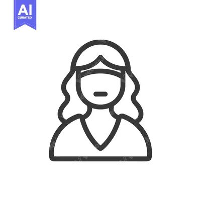 Popular premium asset: Simple vector graphic of a female person portrait illustration