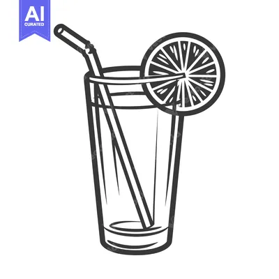 Popular premium asset: A tall glass of beverage decorated with a citrus fruit slice