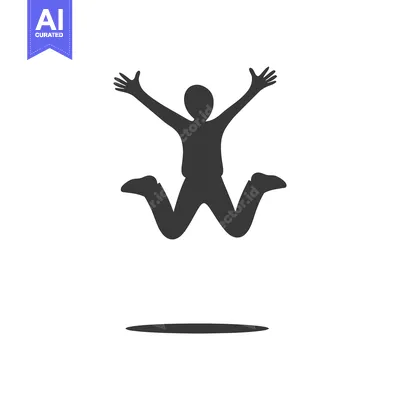 Aset premium populer: A Silhouetted Person Appears to be Joyfully Jumping in the Air