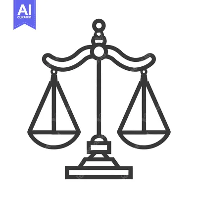 Aset premium populer: The Black Line Art Depicts A Set Of Balancing Scales