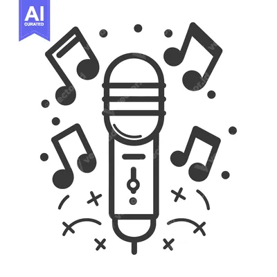 Popular premium asset: An illustrated microphone surrounded by music notes and symbols
