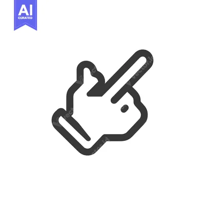 Aset premium populer: Minimalist Hand Cursor Icon Pointing Upward on White Background