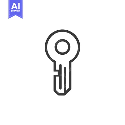 Popular premium asset: Minimalist Key Icon: Sleek Design on White Background