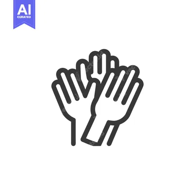 Premium design asset: Raised Hands Vector Icon: Unity, Support, and Celebration Symbol