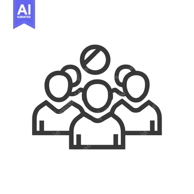 Popular premium asset: No Gathering Icon: Social Distancing Concept with Group of People and