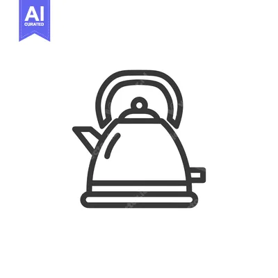 Premium design asset: Minimalist Kettle Icon: Clean Line Art for Tea Time