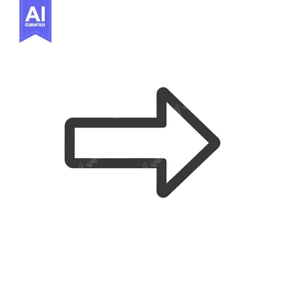 Aset premium populer: Bold Right Arrow Icon: Simple Directional Symbol on White Background