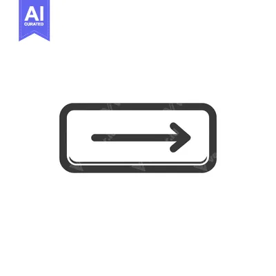 Aset premium populer: Sleek Right Arrow Icon in Rounded Rectangle Frame, Minimalist Design
