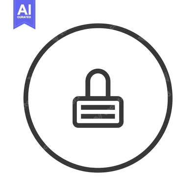 Aset premium populer: Minimalist Padlock Icon Inside Circle, Security Symbol, Modern Design
