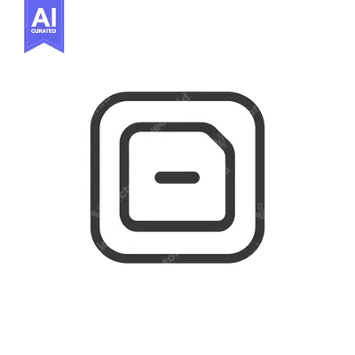 Premium design asset: Minimalist Delete Icon: Bold Outline in Rounded Square Frame on White