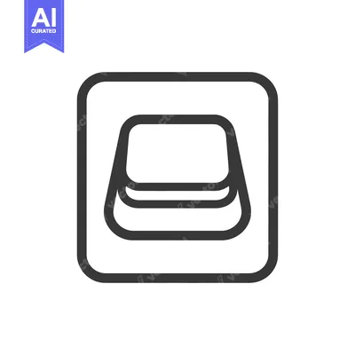 Popular premium asset: Minimalist Icon of a Butter Dish with Rounded Square Frame