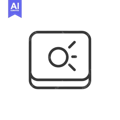 Aset premium populer: Minimalist Safe Icon: Secure Vault with Sunburst Symbol in Black Outli
